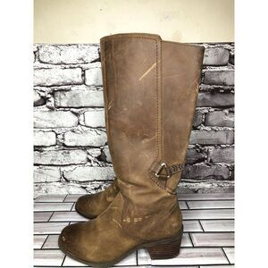 Teva Brown Leather Foxy Side Zip Tall Riding Boots Women Sz 5.5US/36.5EU 1013675